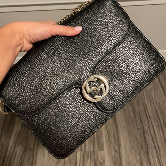 Gucci interlocking black w/ gold hardware double GG - Picture 14 of 15